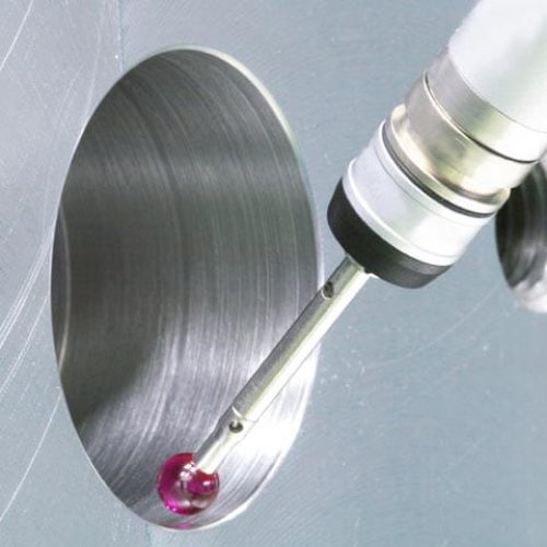 A coordinate measuring machine wiht an acrylic end